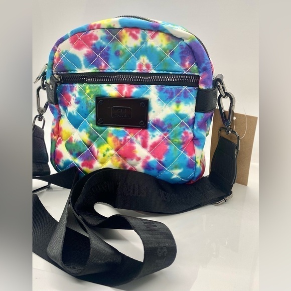 Steve Madden tie Dye Bright Multi Color Nylon Quilted Crossbody Bag - Picture 1 of 8